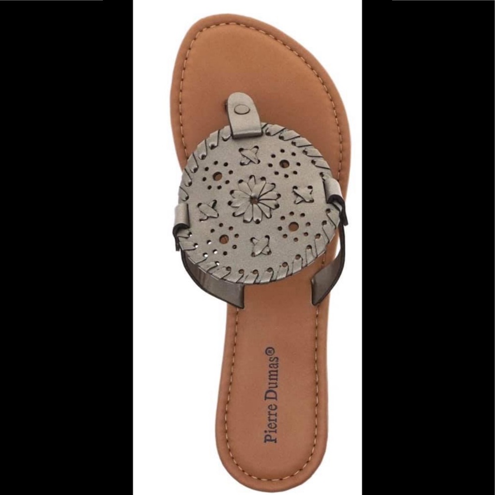 Pierre Dumas Sandals- pewter color